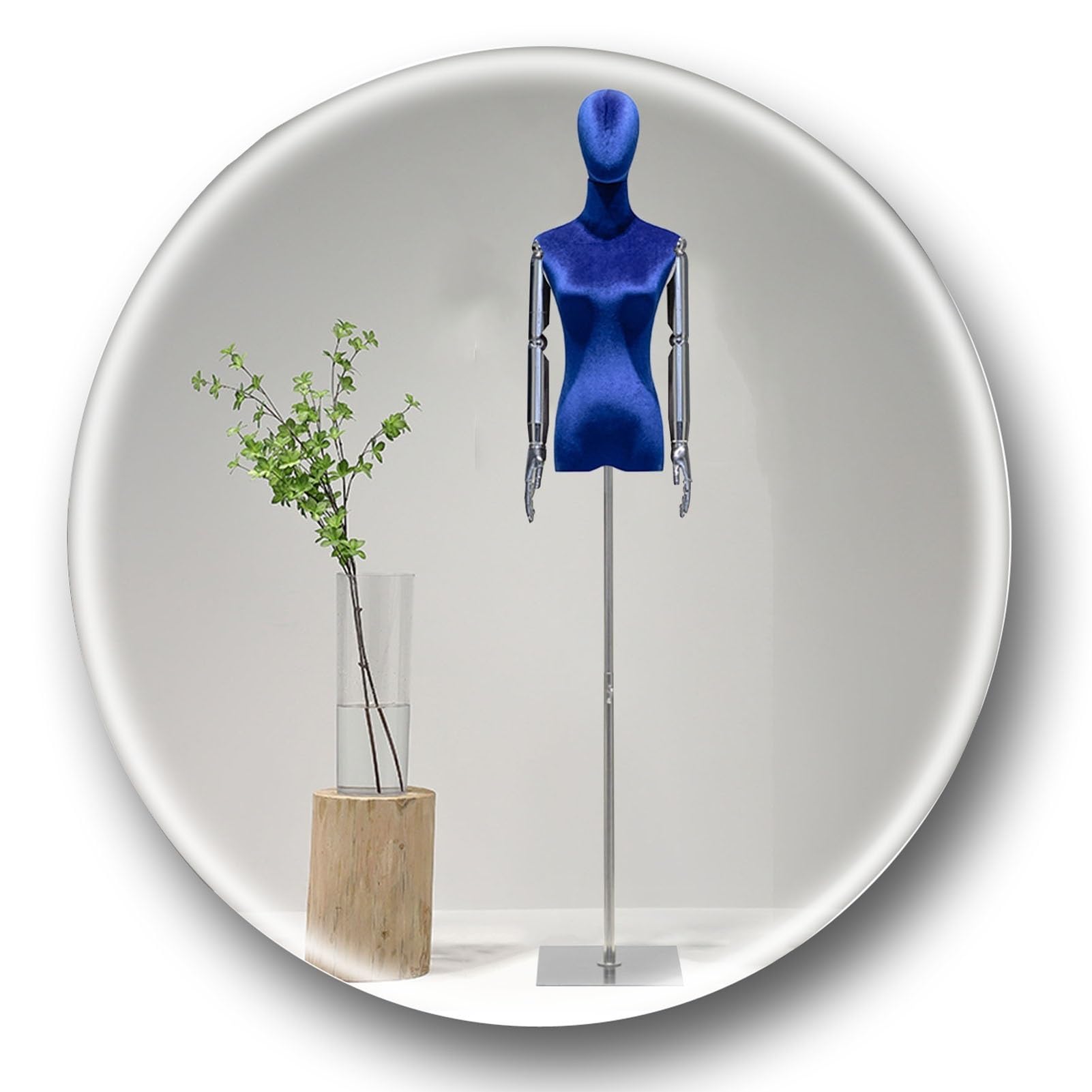 Mannequin buste de couture pour femme ajustable avec bras amovibles idéal pour création textile