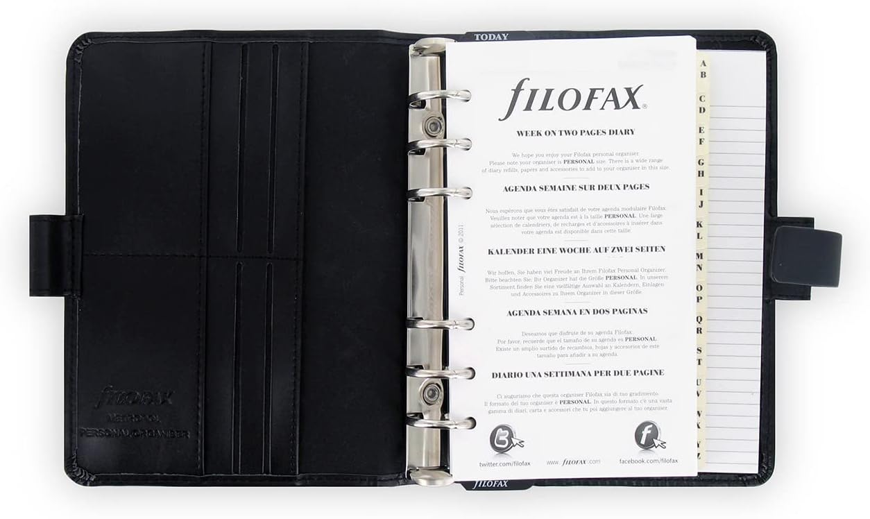 Filofax Personal Metropol black organiser