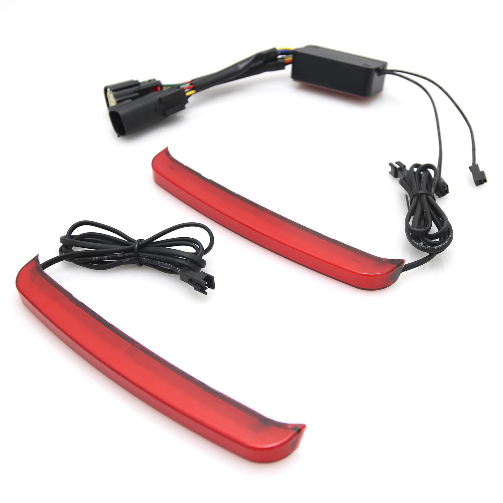 HDBUBALUS LED Saddlebag Tail Lights For Harley Touring Models (2014-2022) – Run, Brake, Turn Signal Lamps – Chrome Red, Fits Street Glide, Road King, Electra Glide & More