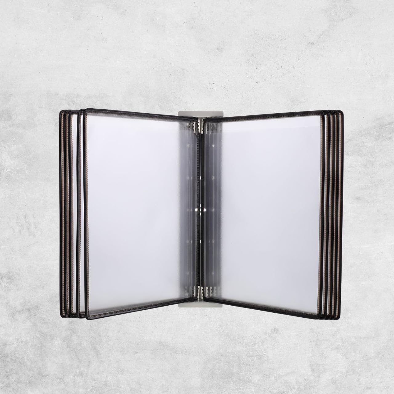 Wall Mount Reference System - ABS Plastic & Metal - Letter-Size - 10 Double-Sided Display Pockets - A4 Capacity