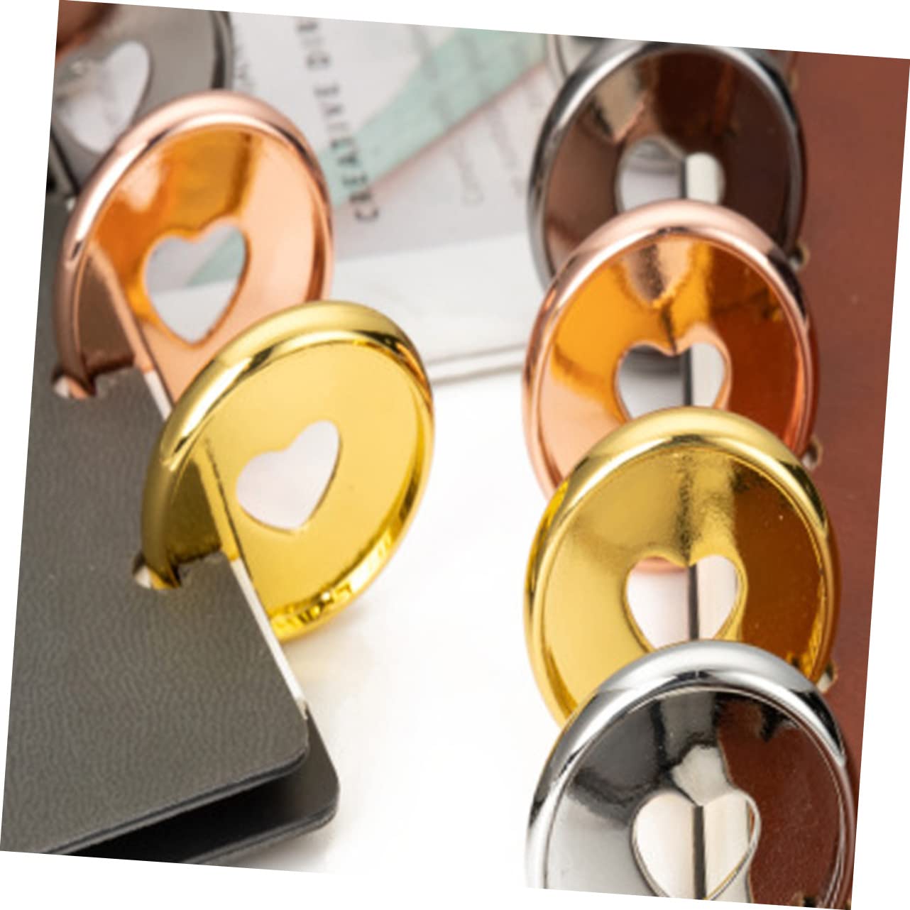 Tofficu 100pezzi Dischi Di Rilegatura Per Planner Dischi Per Taccuino Con Design Cuore Di Forniture Per Rilegatura Leggere e Portatili Perfetti Per Scrapbooking e Decorazioni