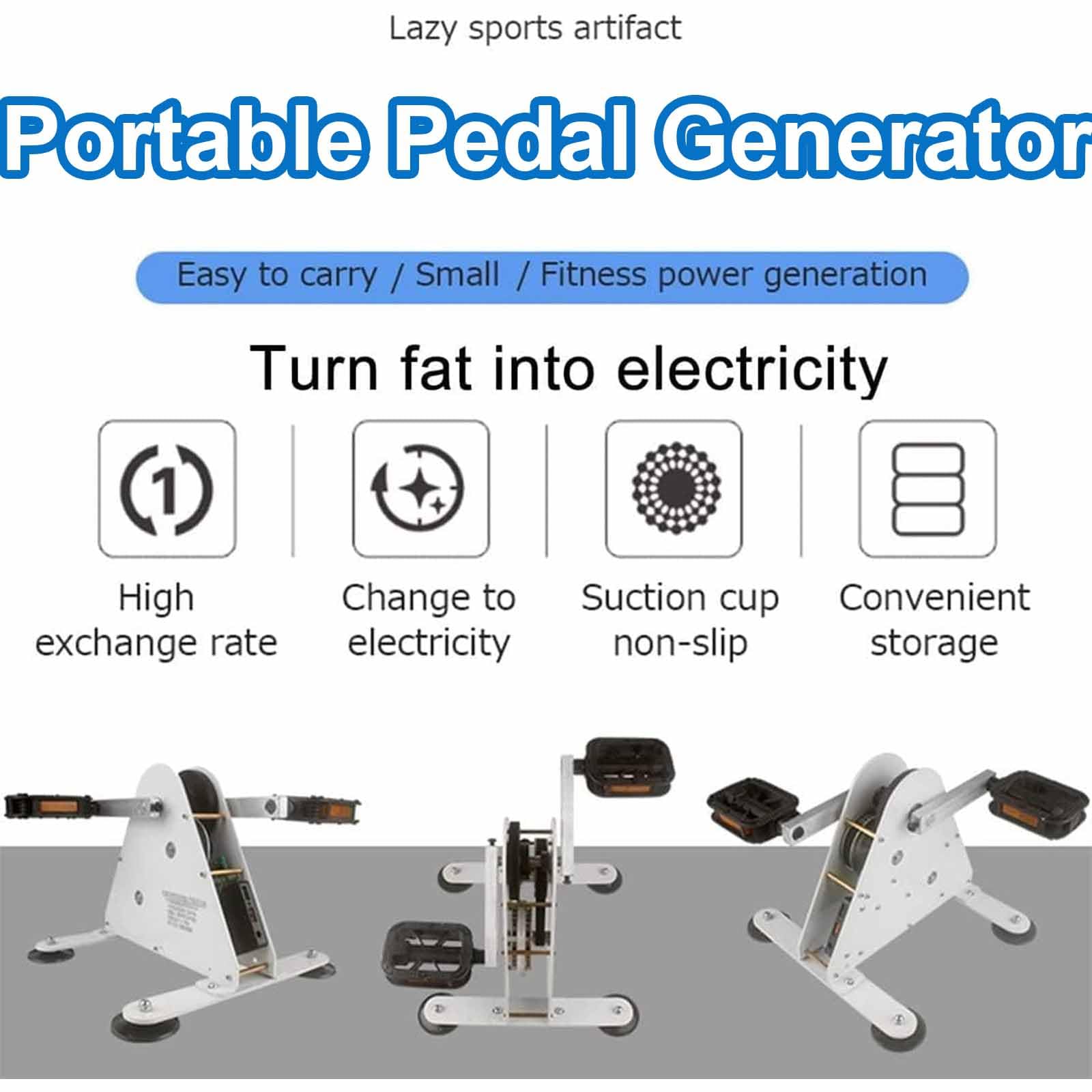 Generator Prądu Z Pedałem Nożnym O Mocy 100 W Z Interfejsem Usb I Wyjściem Dc1-35 V, Łatwy W Transporcie, Metalowa Rama, Idealny Do Kempingu, Domowego Źródła Zasilania Awaryjnego
