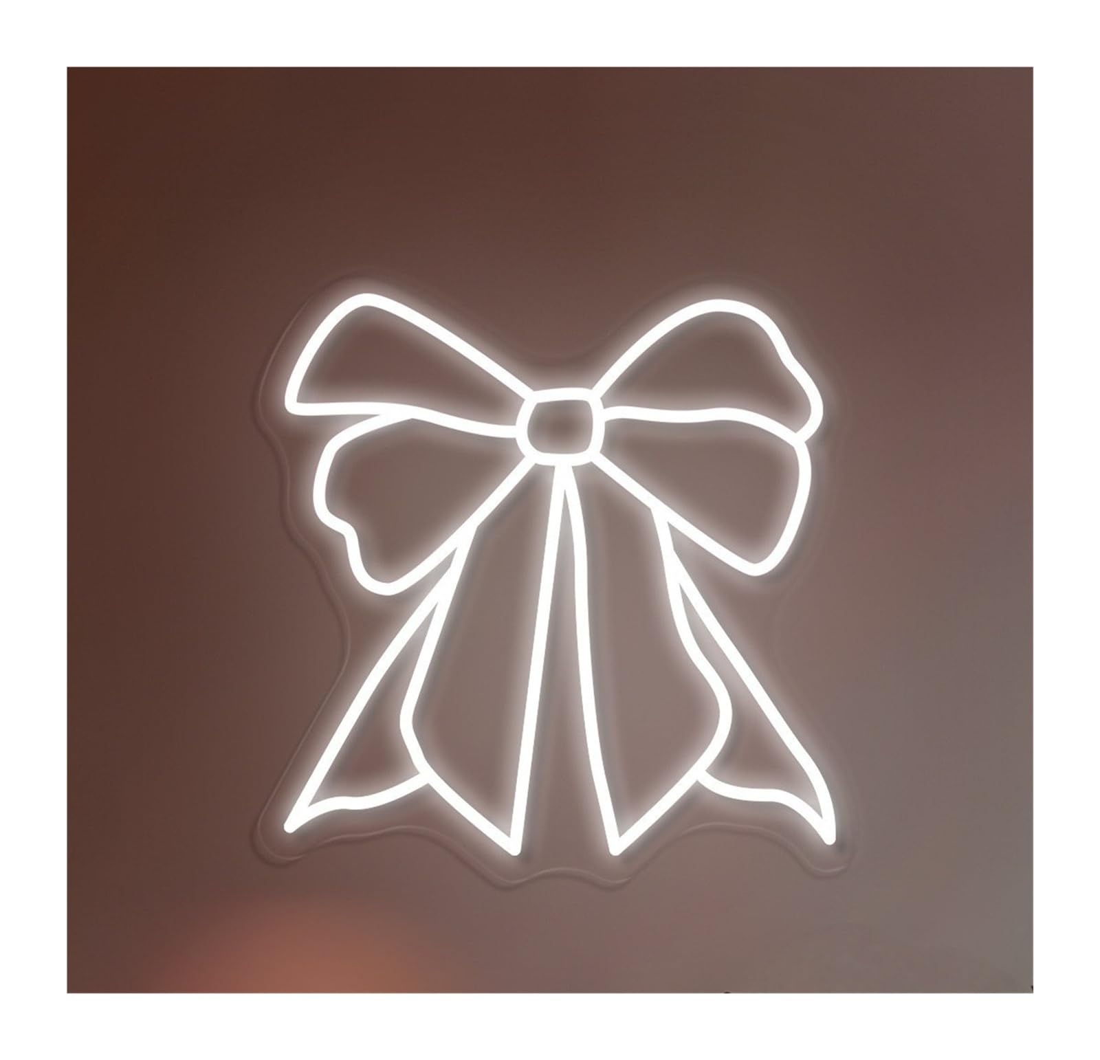 RONGCH Hanging Art Signs Pink Bow Neon Sign Girl's Room Decor Gameroom Bedroom Bar Livingroom Birthday Party Wall Decoration 40cm