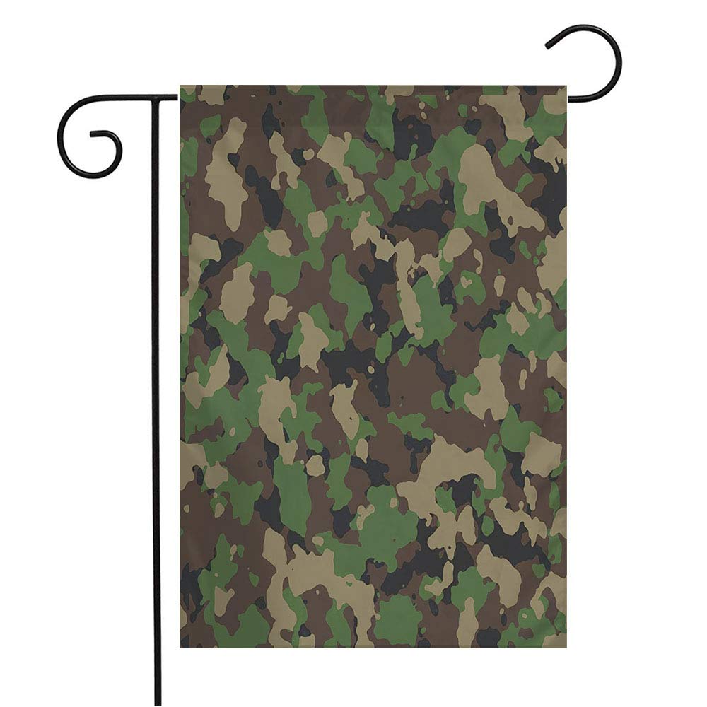 Welcome Garden Flag Abstract My Woodland Camo Pattern USA 200 Air Navy Textures Hide Conceal Jungle Technology Textile Seasonal Garden Flags for Patio Lawn Outdoor Home Decor Gift 12 X 18 Inch