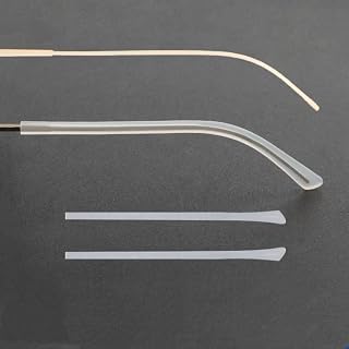 Eyeglass Silicone Temple End Tip，Anti Slip Soft Silicone Ear Sock Piece Replacement Tube Holder， Eyewear Temple Tips for Thin Metal Eyeglass Frame