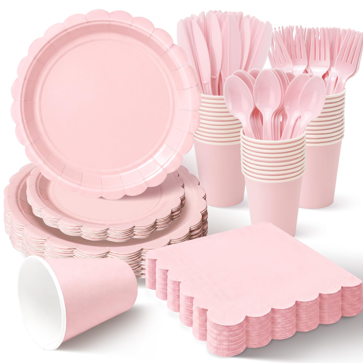 Vyntra Ivory Cream Paper Plates & Napkins - Party Supplies -26