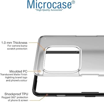 Microcase Xiaomi Poco F6 Pro/Redmi K70 Pro Luna Serisi Köşe Korumalı Sert Rubber Kılıf - AL3422 Siyah