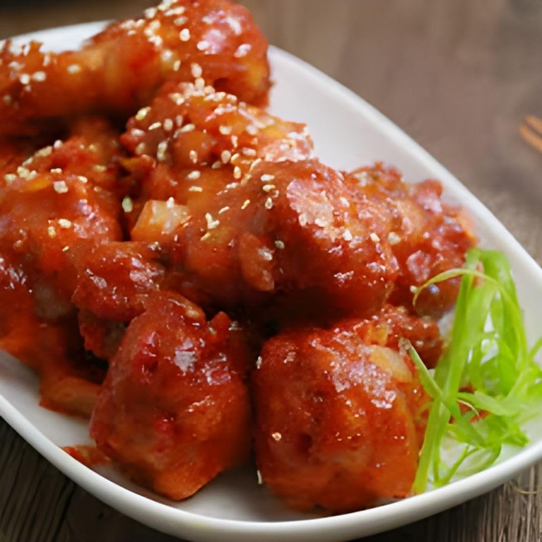 Bibigo Pollo Frito Coreano Sabor Dulce y Picante 350g