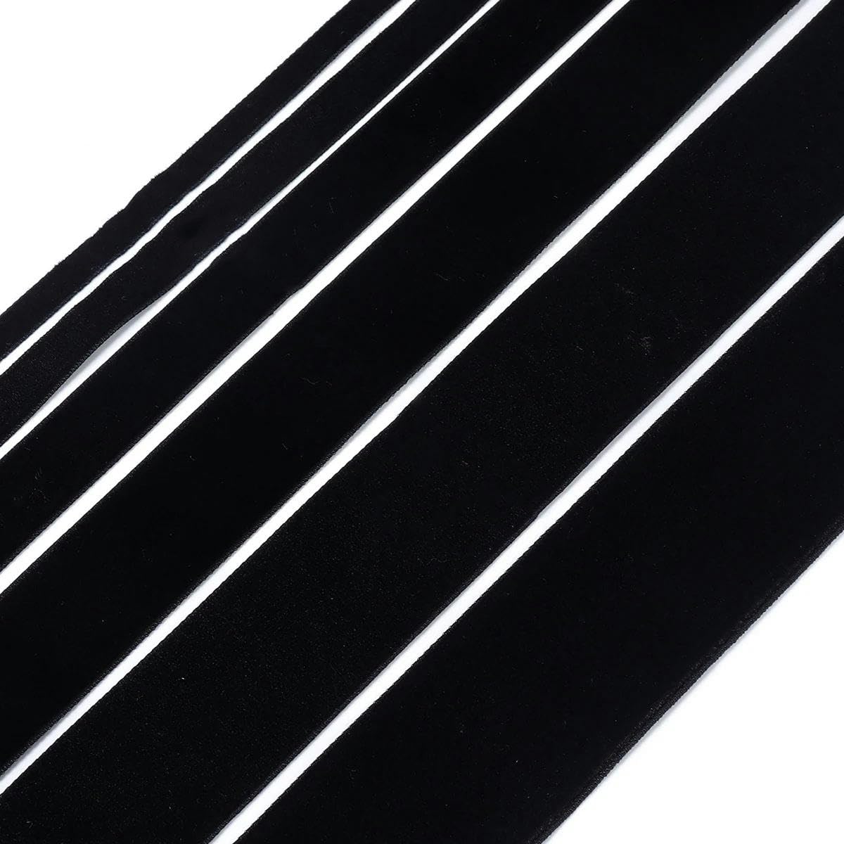 Wstążka aksamitna, Aksamitna wstążka pojedyncza 6-32 mm 5-10 jardów czarne wino czerwone do pakowania prezentów DIY(Wine Red,32mm 5Yards)