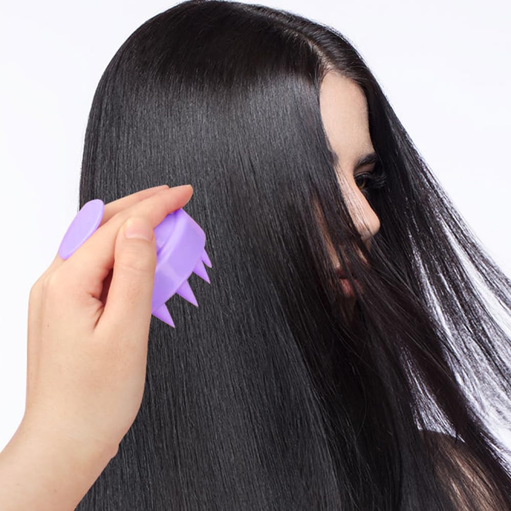 12 Pezzi Set Spazzole Districanti Set Spazzole Districanti per Capelli Ricci Pettine a Denti Larghi Pettine a Coda Flacone Spray e Fermagli per Capelli per la Cura dei Capelli Domestica (Viola)