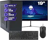Pc Computador Completo Intel Core I7 3.4ghz Memoria 16gb Ssd 480gb Monitor 19