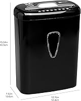 Vista 4 de Yaxa Basics - Trituradora de papel y tarjetas de crédito de alta seguridad con micro corte de 6 hojas para casa y oficina, negra