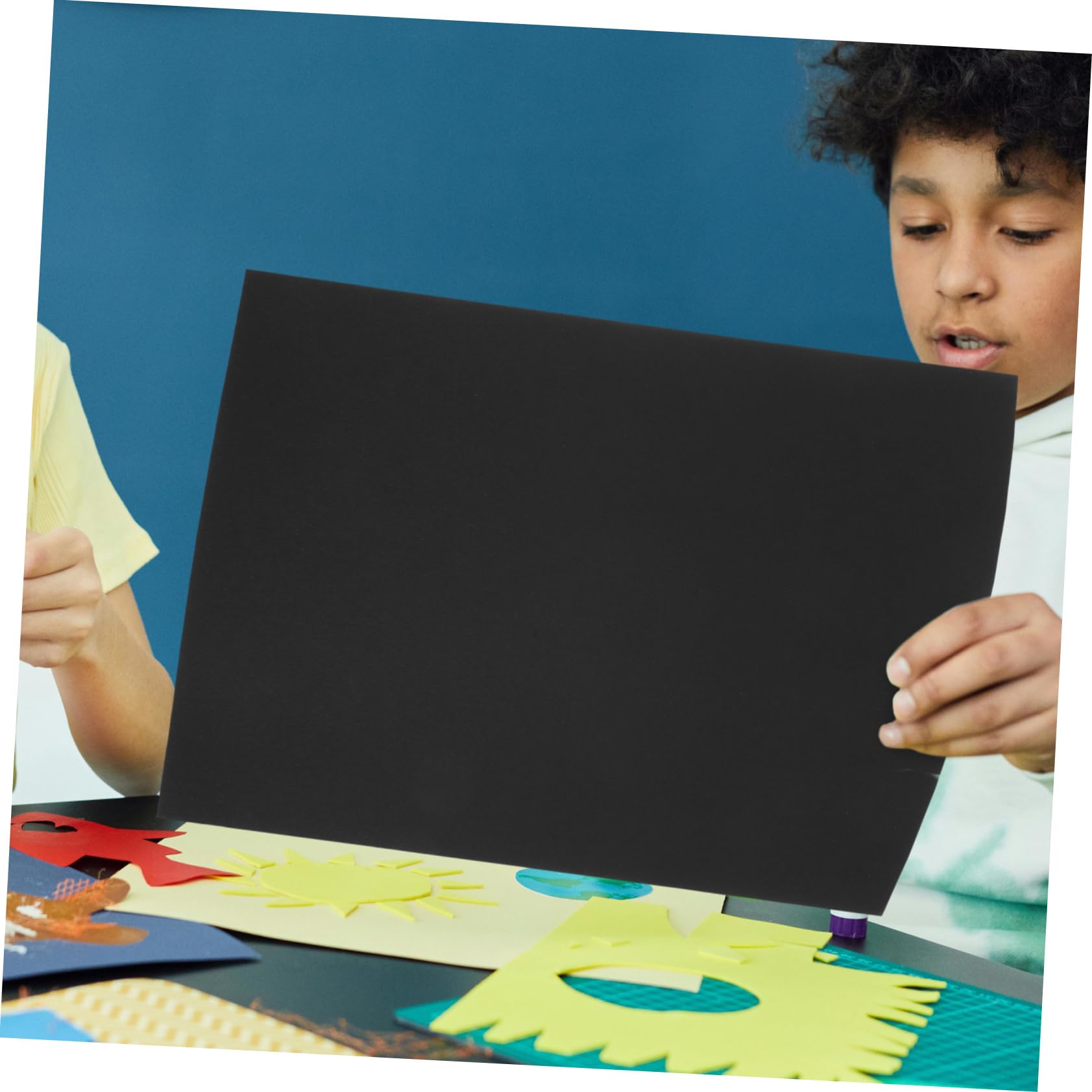 Papier Cartonné Noir A4 50 Pièces, Papier Papier Épais