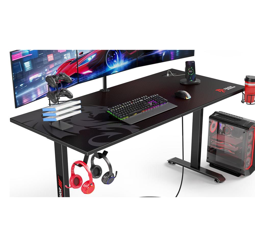 Amazon.com: SEVEN WARRIOR Gaming Desk 60 INCH, T- Shaped Carbon