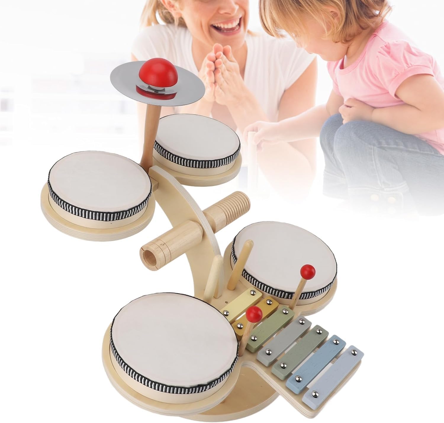 - Kids Drum Set - 8-in-1 Musical Toys with Drums & Xylophone, Baby Musical Instruments, Montessori Toys for Boys & Girls (SS-01)