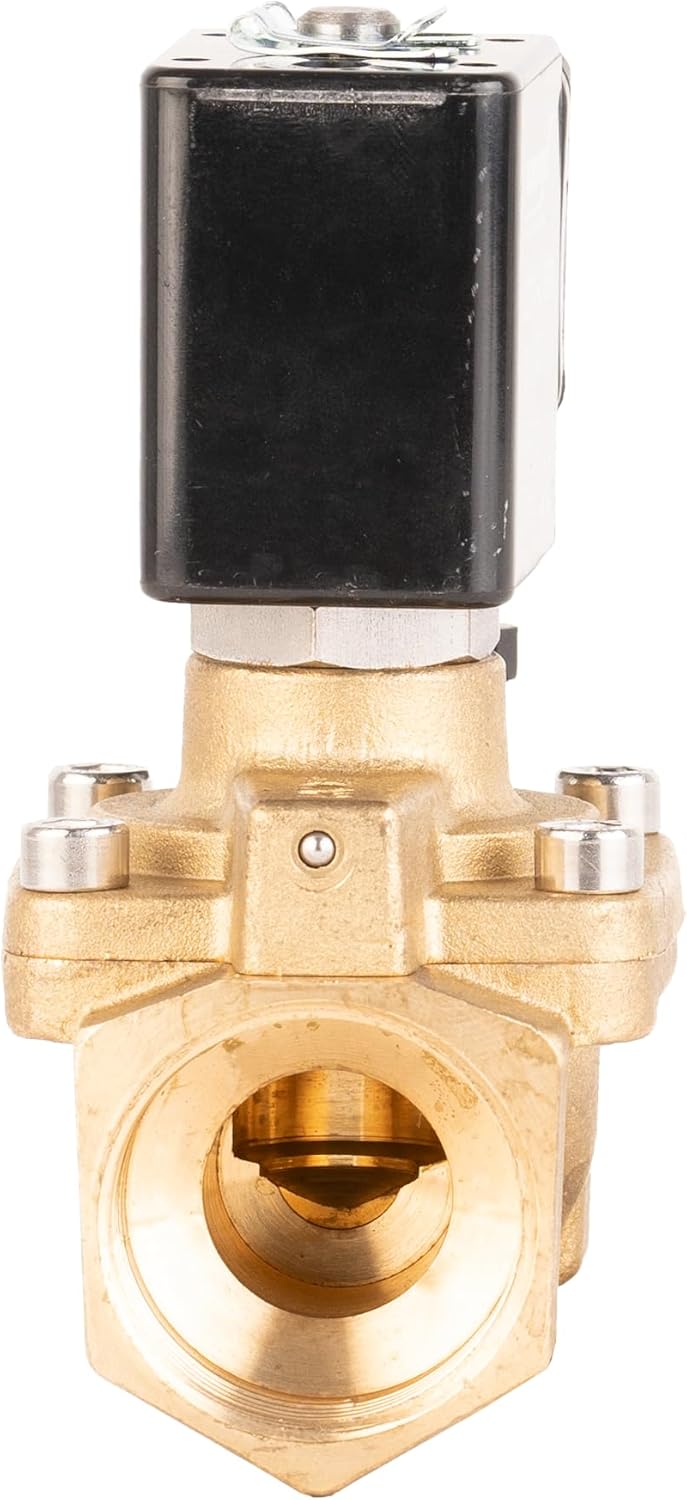 UNOX 3/4" NPT High Pressure Solenoid Valve 12V DC, Brass Control Valve Normally Closed - 7-580 PSI Multi-Purpose Reliable Control Valve for Water and Air