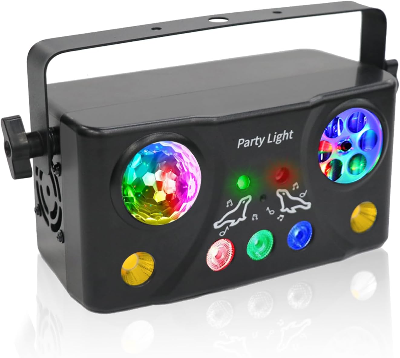 LED Disco Ball DJ Party Stage Lights 5 in 1 Sound Activated Stage Light with Remote Control 9 Modes DJ Party Lights for Bar Club Dance KTV Halloween Birthday Weedding Home Party Decoration