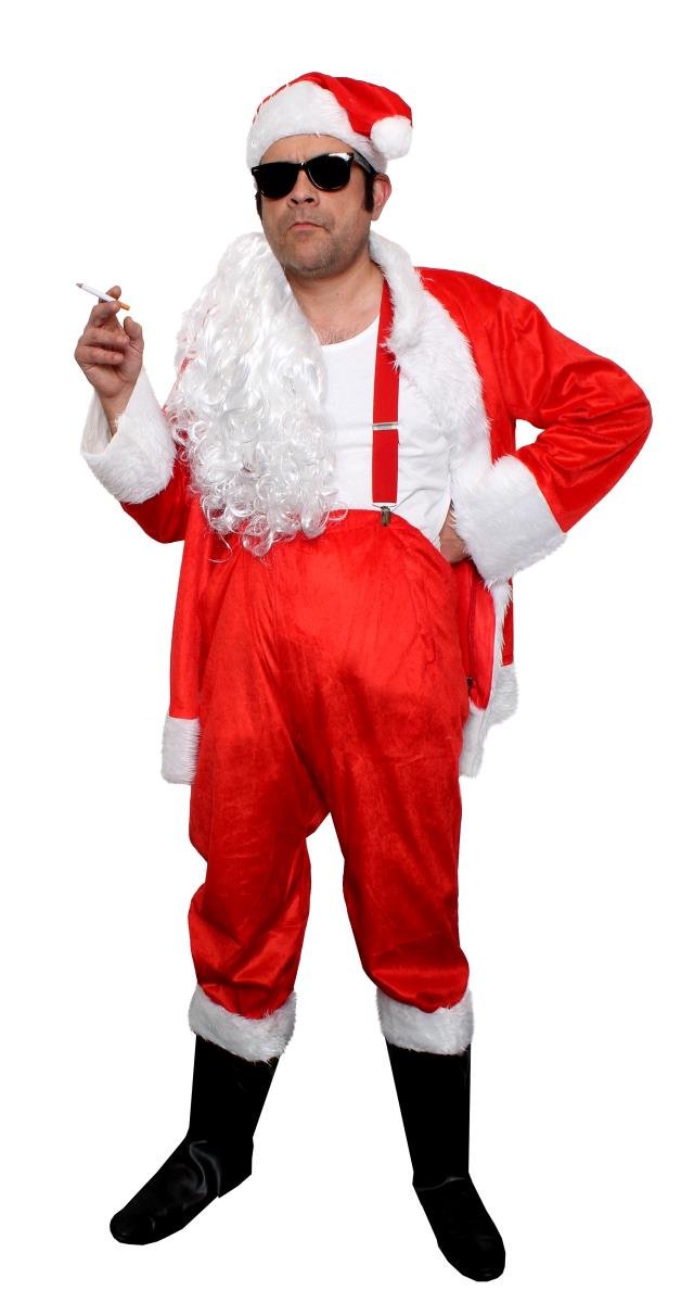 SUPER DELUXE NAUGHTY SANTA FANCY DRESS COSTUME FANCY DRESS COSTUME WITH ACCESSORIES