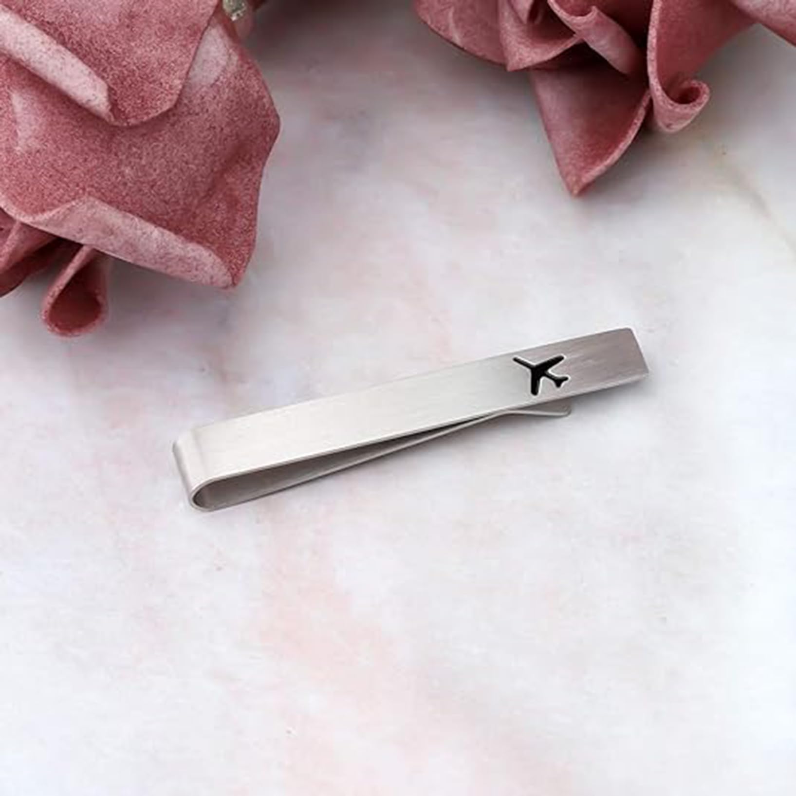 Clip de corbata de avión, joyería de avión, regalo de piloto, clip de corbata seguro para mosca, regalos de aviación, barra de corbata de piloto, regalos de viaje de larga distancia, regalo para