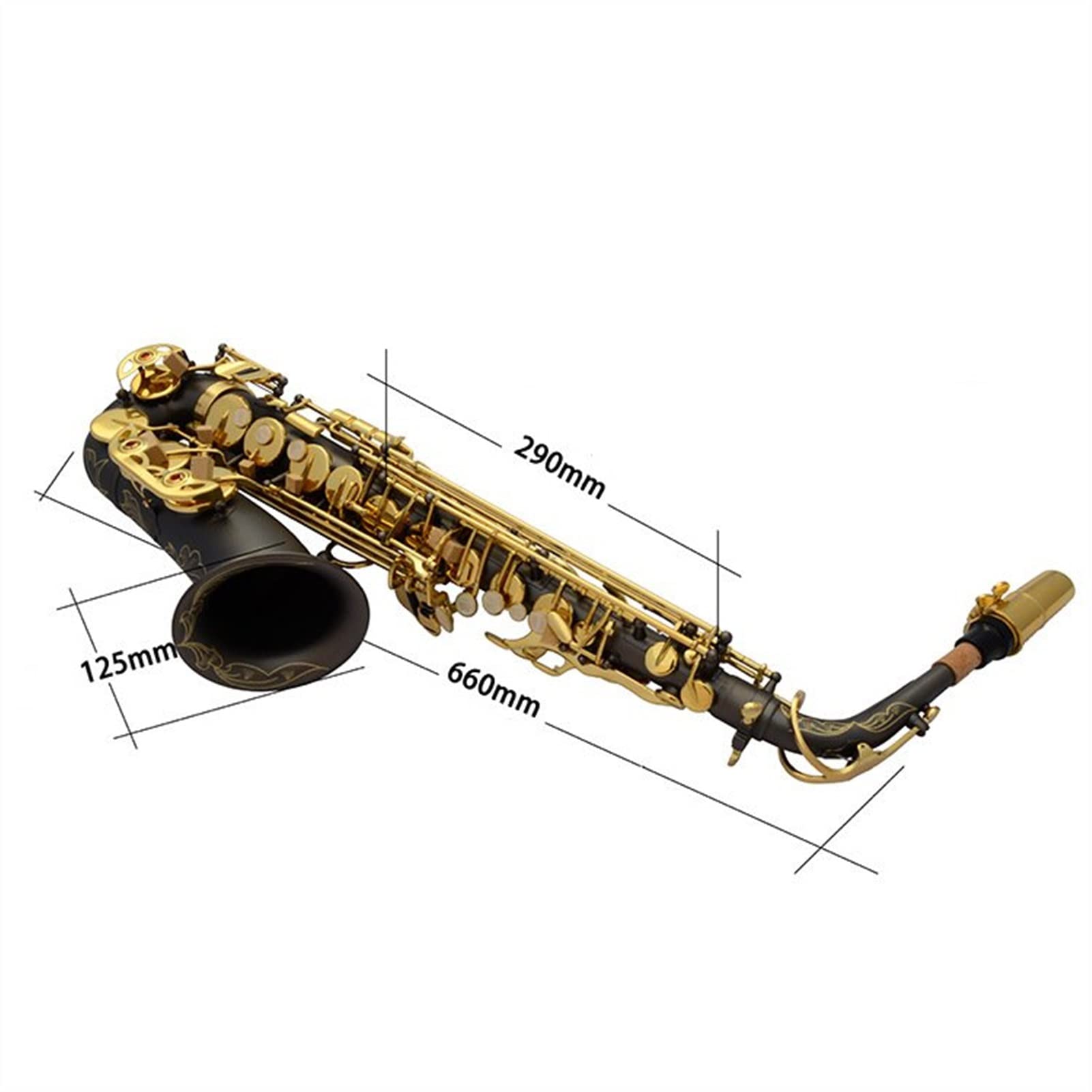 Sassofono Contralto E Piatto Avanzato Nero Opaco Nichel Sassofono Professionale Entry-Level Prestazioni Professionali Sax Ottone