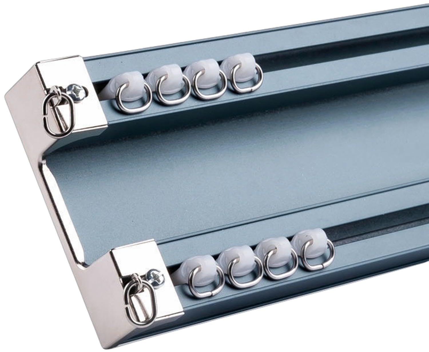 100-500Cm Vorhangschiene 2 Läufig Mit Komplettem Zubehör Deckenmontage Verbunden Gardinenschiene Aus Aluminium Gardinenstange Für Zimmer Trennwand Etagenbett Badezimmer Wohnzimmer