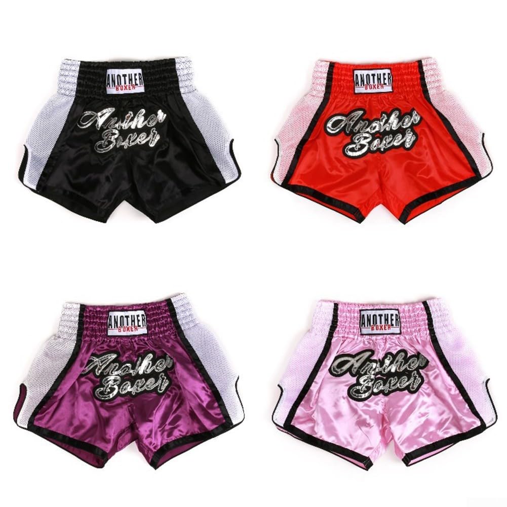Pantalones cortos de boxeo transpirables para artes marciales mixtas Muay Thai talla M morado