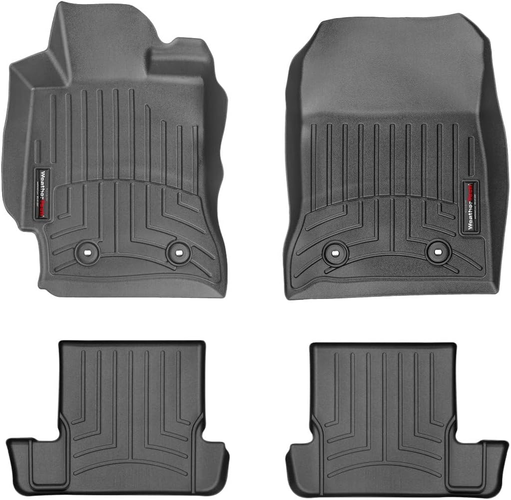 WeatherTech Custom Fit FloorLiners for Subaru BRZ, FR-S, 86-1st & 2nd Row (44482-1-2), Black