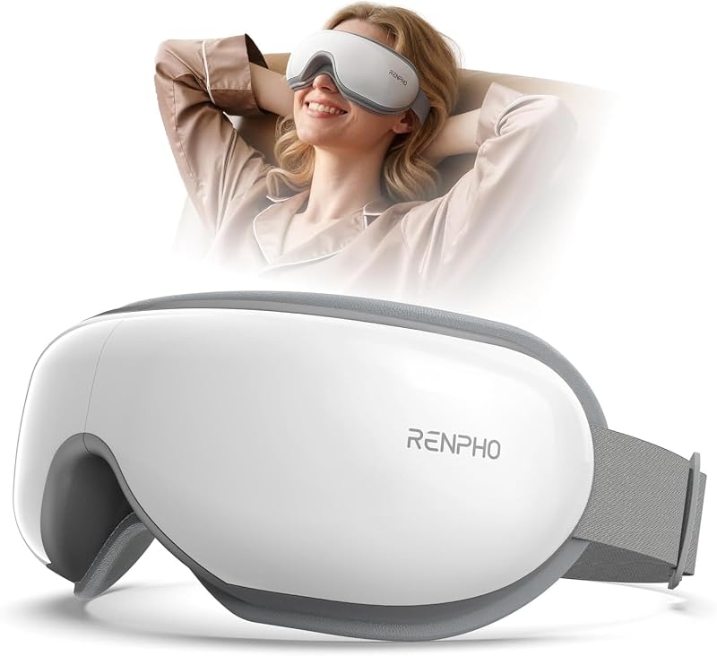 RENPHO maschera oculare riscaldata con massaggio a compressione — 15 minuti prima di dormire