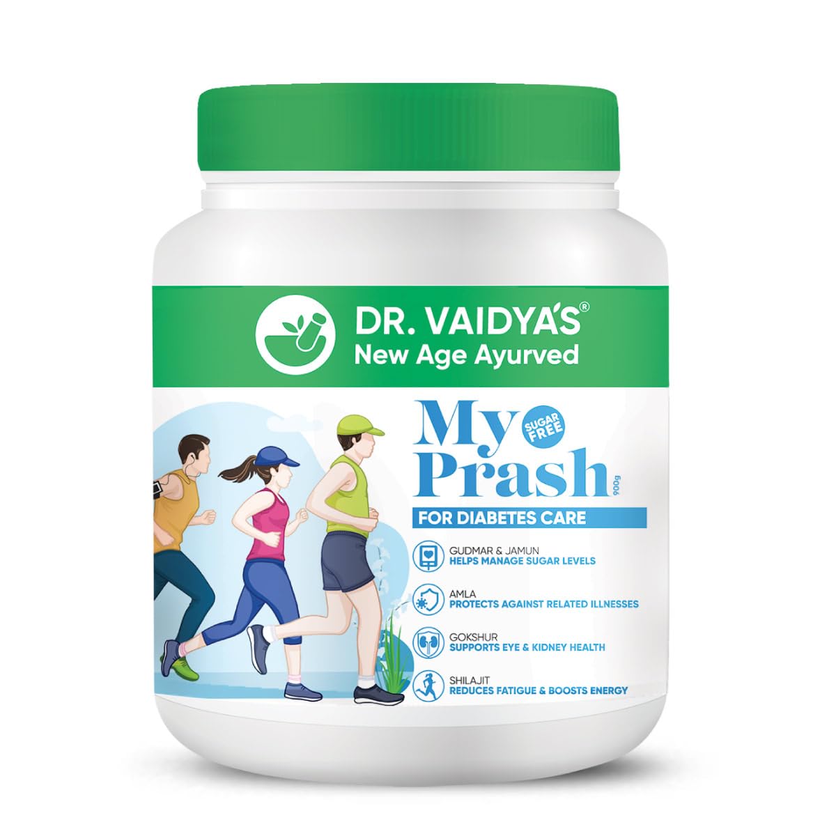 Dr. Vaidya's MyPrash for Diabetes Care (Sugar-Free) | Helps Manage Sugar Levels & Boost Immunity | Amla & Shuddha Shilajit | 50+ Natural Herbs | (500 gm) Pack of 1