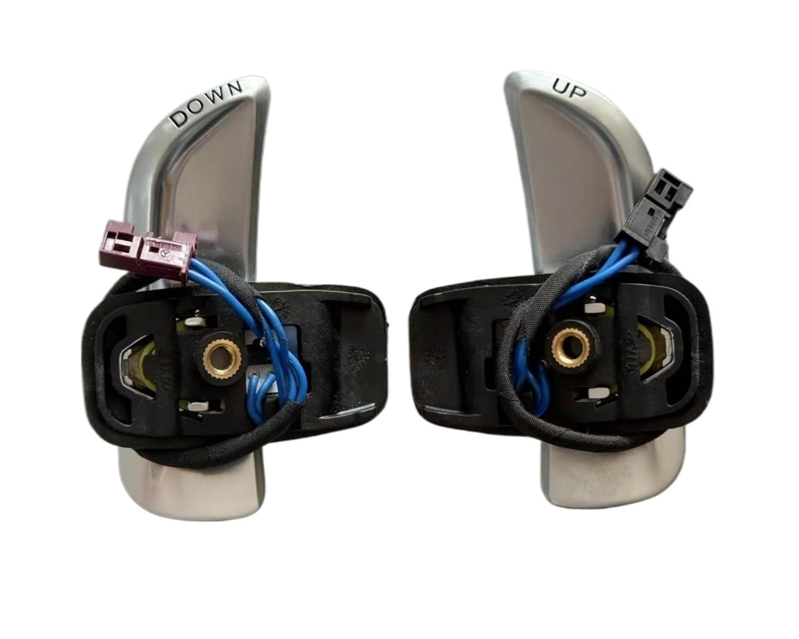 Xxiucj Car Paddle Shifter Extensions for AMG for A45 for CLA45 for GLA45 for C63 for S63 for W205 Steering Wheel Paddle Shifters Black/Silver(AMG Silver)