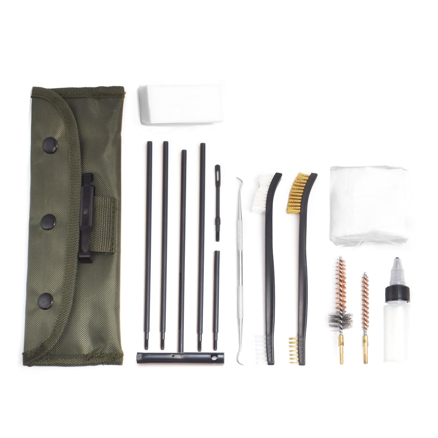 Motanar Rifle Gun Cleaning Kit Set Pistol Brushes Cleaner for 5.56mm .223 22LR .22 Cal
