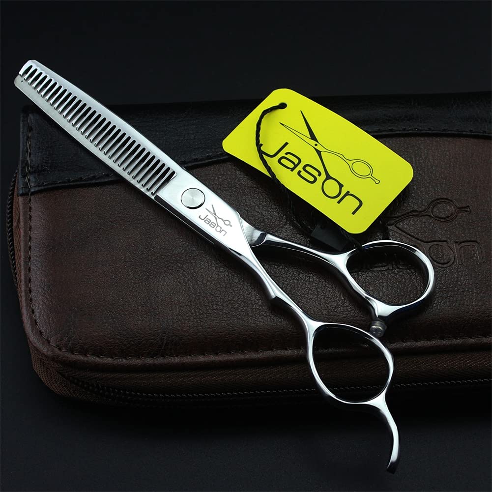 7 Pcs À La Main Gauche Ciseaux À Couper Les Ciseaux À Couper Les Cheveux, en Acier Inoxydable Ciseaux Raides Et Ciseaux D'amincissement, pour Salon, Barbier Ou Utilisation Domestique,5.5 inch