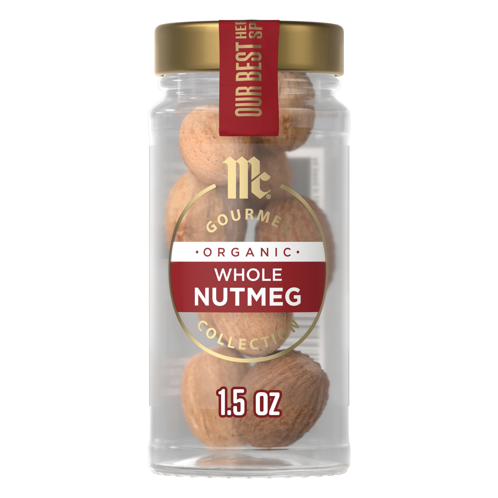 McCormick Gourmet Organic Whole Nutmeg, 1.5 oz