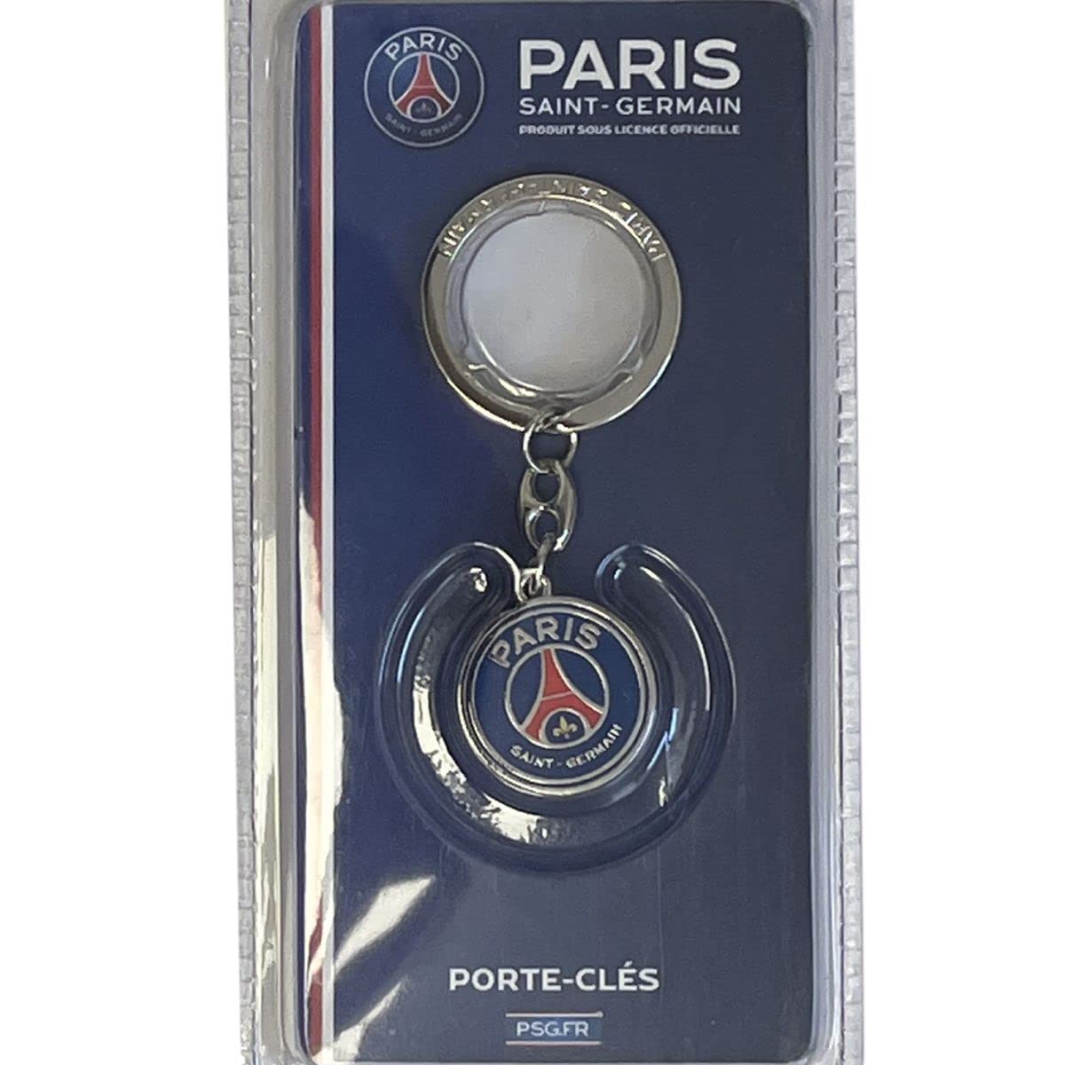 PSG 163PSG601BAL - Portachiavi a mezza palla, in metallo, 18 x 8,4 x 1,5 cm