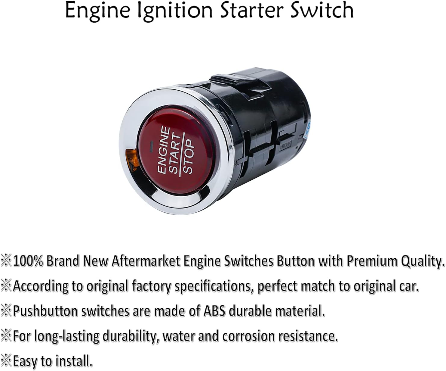 MANATEE Ignition Starter Switches 35881-T4N-702 Replacement for Honda HR-V 1.8L 2016 2017 2018, 35881-T4N-701 35881-T4N-H01 35881-T4N-H02,Engine Key Start Stop Push Button One-Button Switch