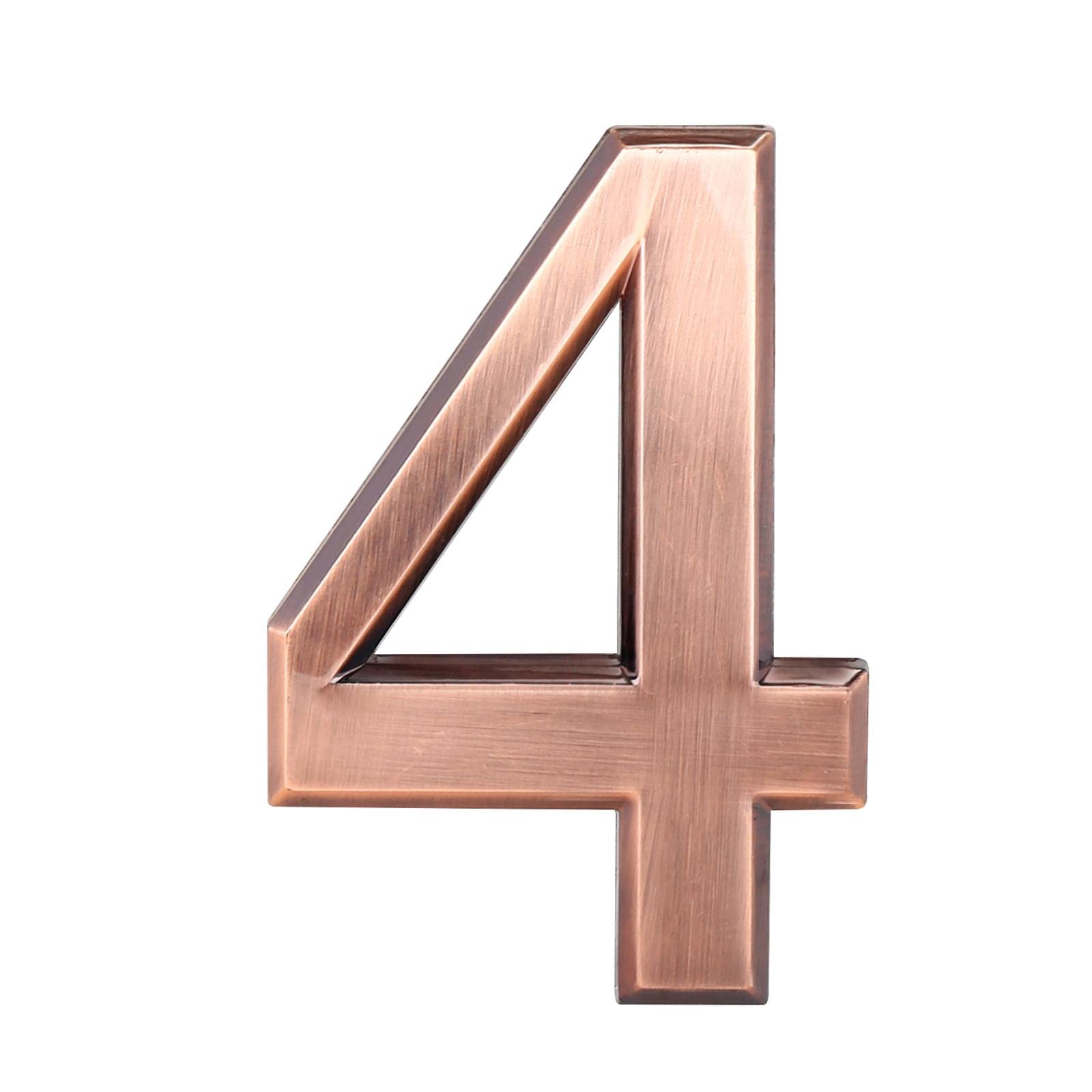 32Nd Bronze Effect Abs Plastic Door Number With Self Adhesive Back 7.5Cm - 4