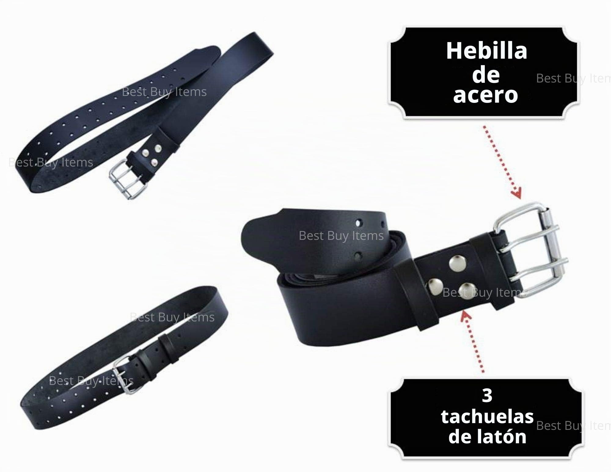 Juego de herramientas de cuero BBI para andamio, cinturón 5 en 1, doble + llave individual, soporte de cinta de nivel