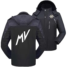 Men Mountain Snow Ski Jackets for M.V Plus Velvet Ski Suits Full Zipper Coat Printed Comfort Windbreaker Detachable Hood Outwear Tops Patchwork Parka-Black||L