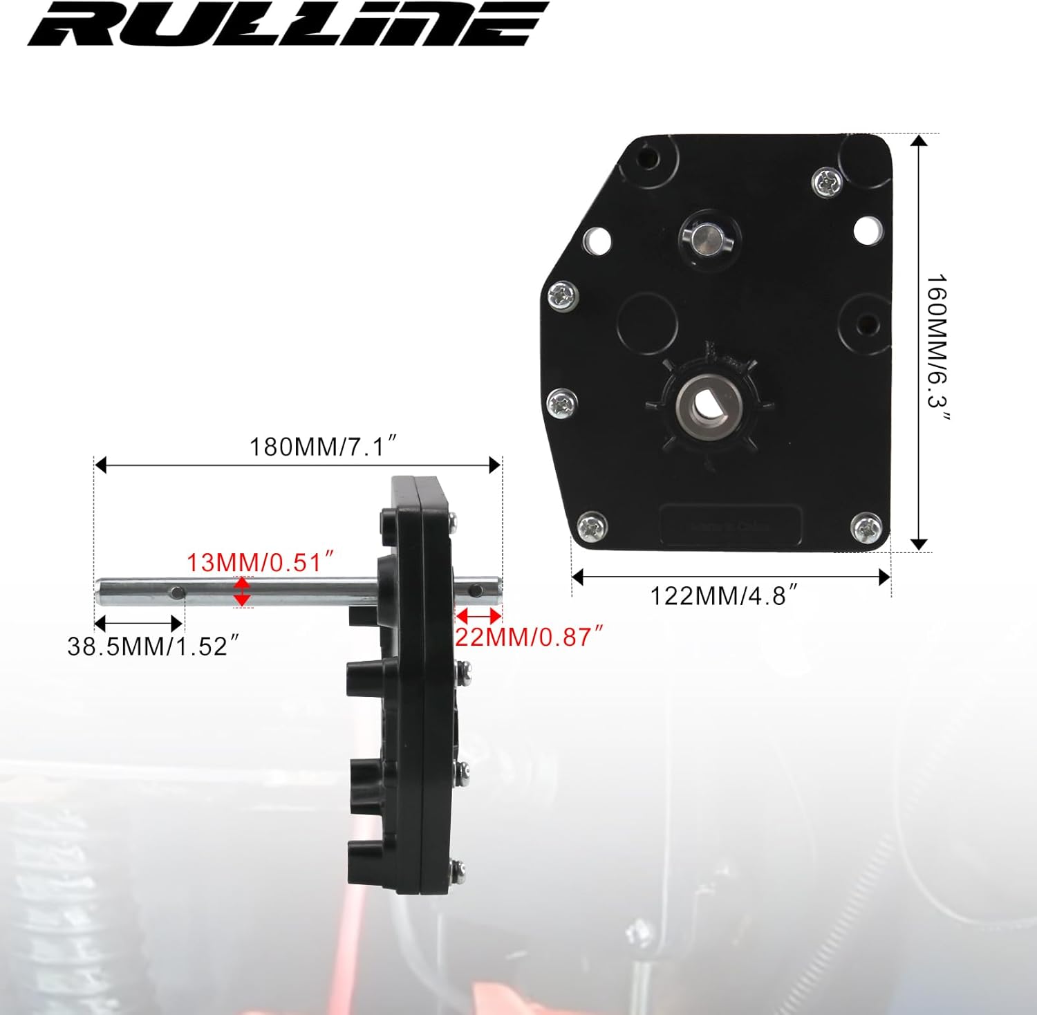 RULLINE RV Fifth Wheel Landing Gear Box 276602, Compatible with Lippert Venture, Atwood, Pac-Rim, and Stromberg-Carlson Systems, Aluminum Gearbox Replacement for LG-179015