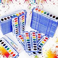 40 Pack Watercolor Paint Set Bulk -Kids Watercolor Paint Set with Brushes | Washable Non-Toxic Water Color Paint Sets for Kids Bulk, Adults, Classrooms, Parties & Art Activities.