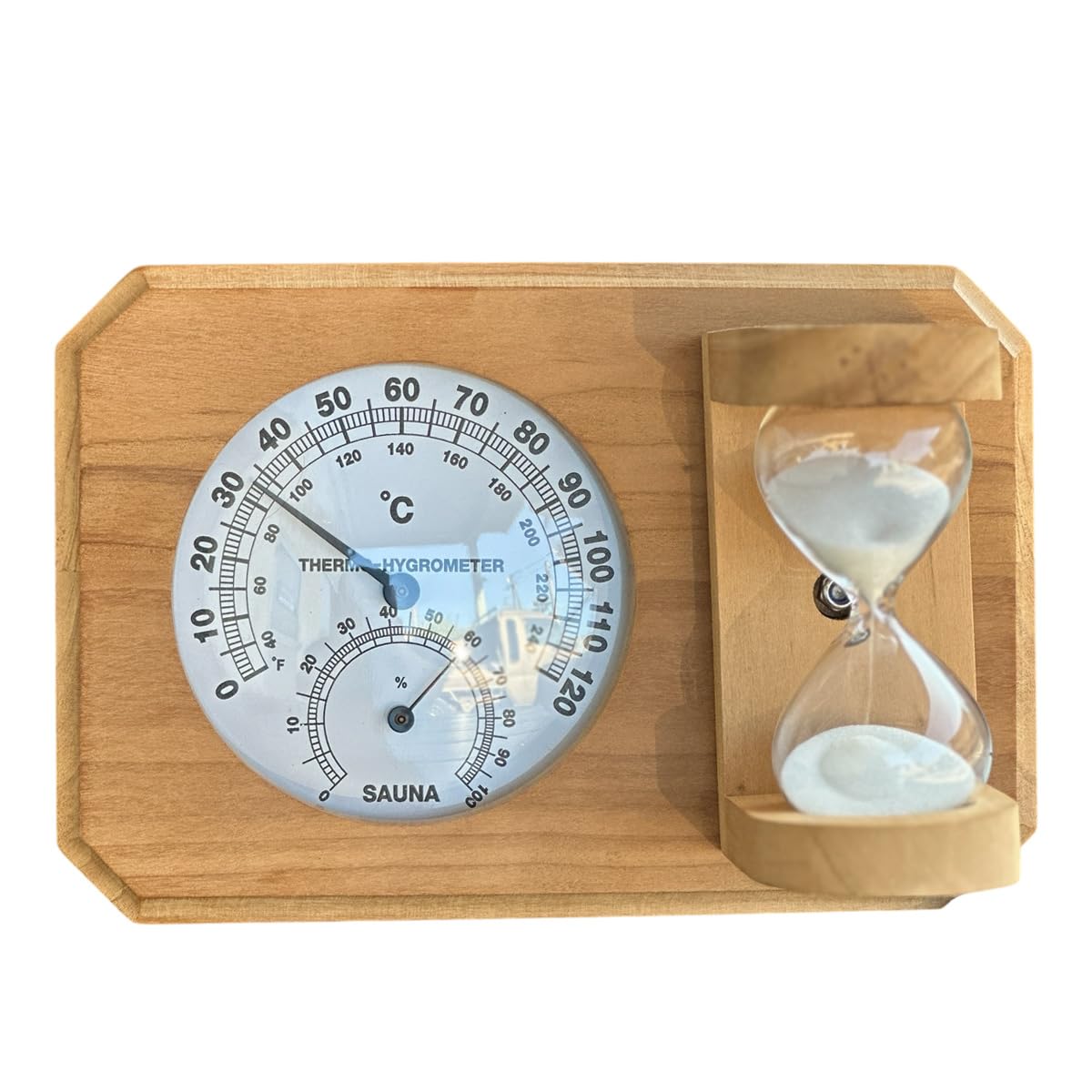 Amazon.co.jp: MGC Sharefunn サウナ用温湿度計 120℃ 温度計 砂時計 15