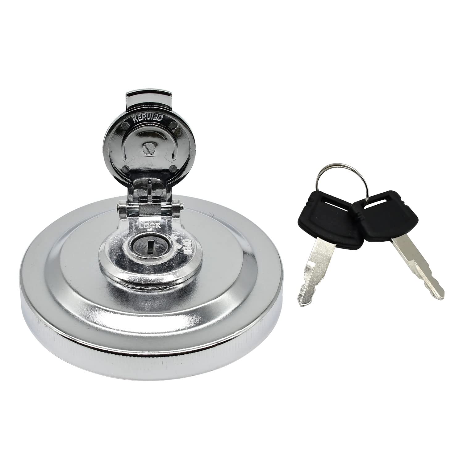 Verrouillable Bouchon Du Réservoir De Carburant avec 2 800R Touches 4361638 AT321249 Compatible avec John Deere Pelle 70D 490D 790D 992DLC Compatible avec Hitachi Pelle EX120-2