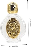 Vista 6 de COHEALI Recipiente de agua bendita de vidrio recipiente de bautismo botella de agua bendita recargable