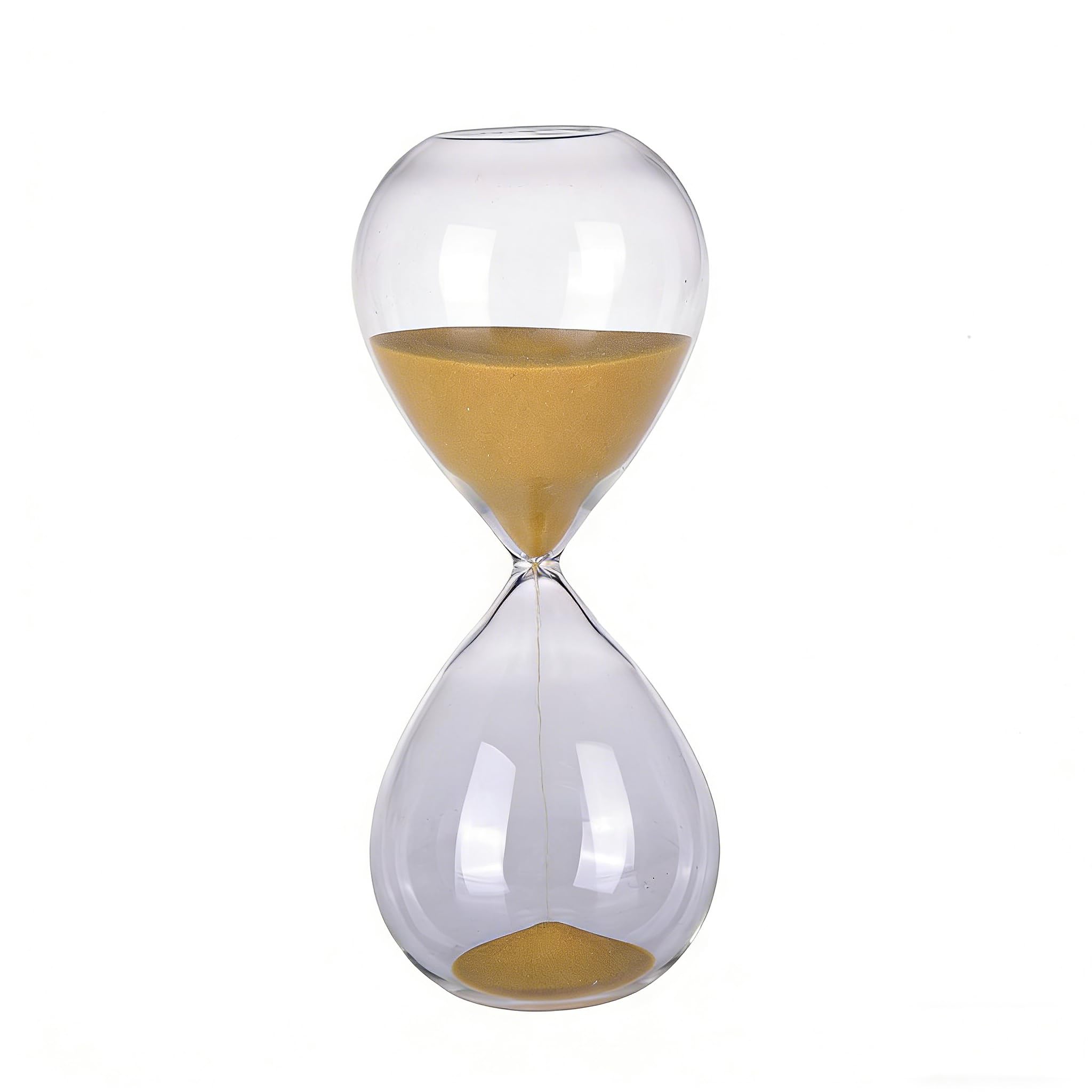 Hourglass 1PC 45 Minutes Hand-Blown Timer Clock Magnet Magnetic Hourglass Crafts Sand Clock Hourglass Timer,Gold