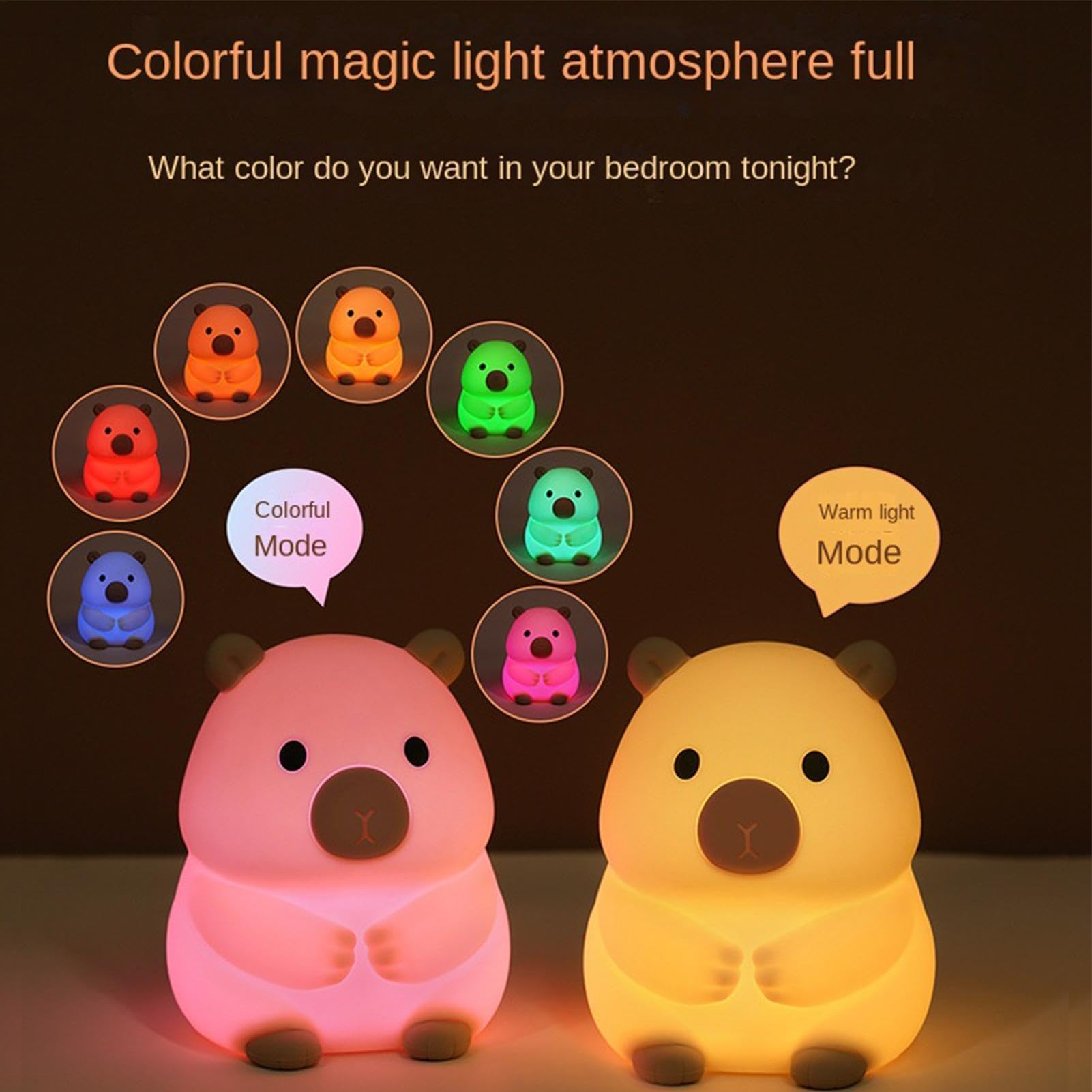 Luz nocturna de animales regulable con temporizador, perfecta para niños, adultos, dormitorio, hogar, mesita de noche, cuentos para dormir y lactancia materna