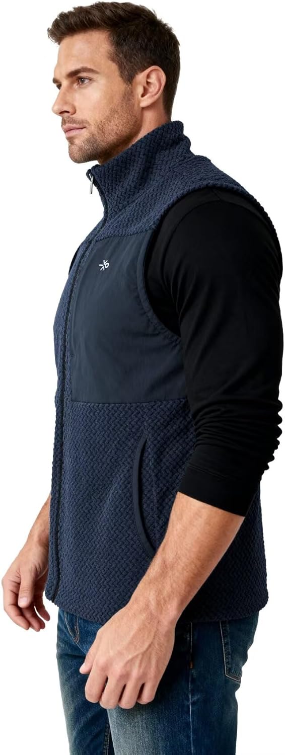 IVOVFANZY Mens Vests Casual - Sleeveless Jacket Full Zip Lightweight Outerwear Winter Vest for Hiking Golf - Image 2