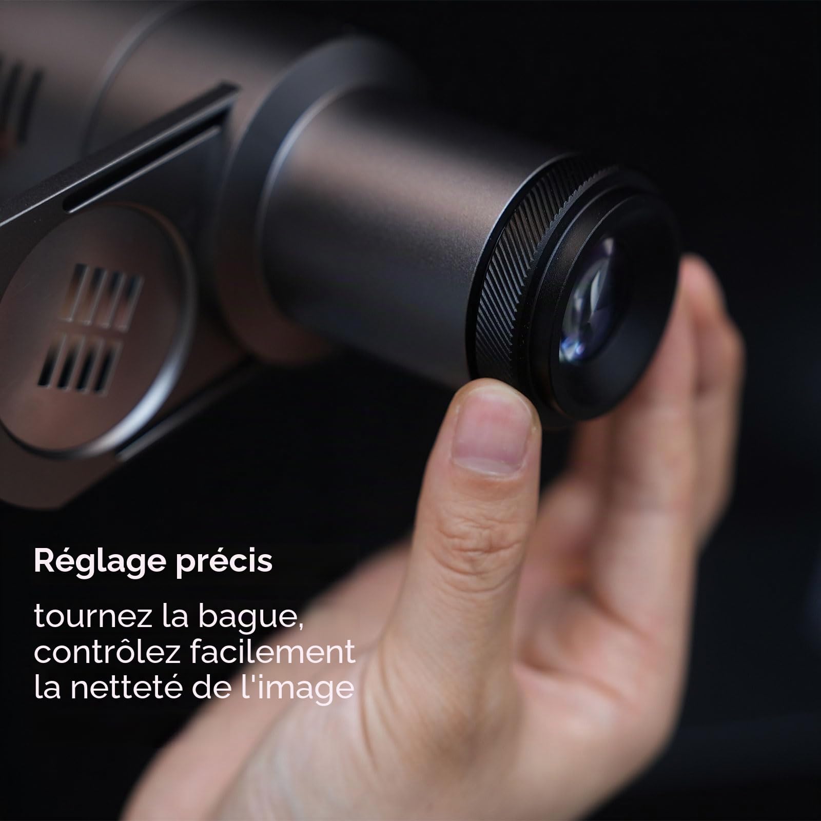 DF DIGITALFOTO Mini projecteur de snoot optique avec support Godox/Smallrig/Ulanzi, 19 Gobos Φ42 mm, cadre magnétique, compatible avec Godox ML100Bi/ML60IIBi, Smallrig RC60