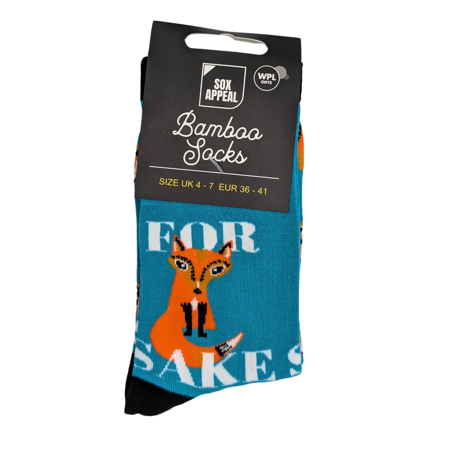 Love Kates Women's Blue For Fox Sake Socks For Her Uk 4-7 Bamboo Socks Novelty Gift Idea Sox001