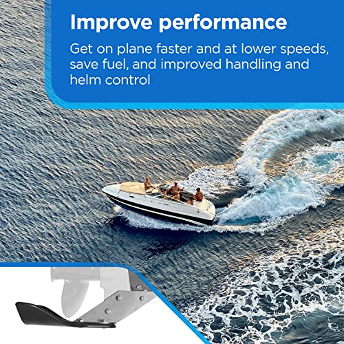 Hydro-Shield R-45 Hydrofoil Boat Stabilizer For 8-100 Hp Motors - Skeg-Mounted Thermoplastic Shield With Stainless Steel Mounting Brackets - Standard Size Fin For Boats Under 18 Feet #TOP1