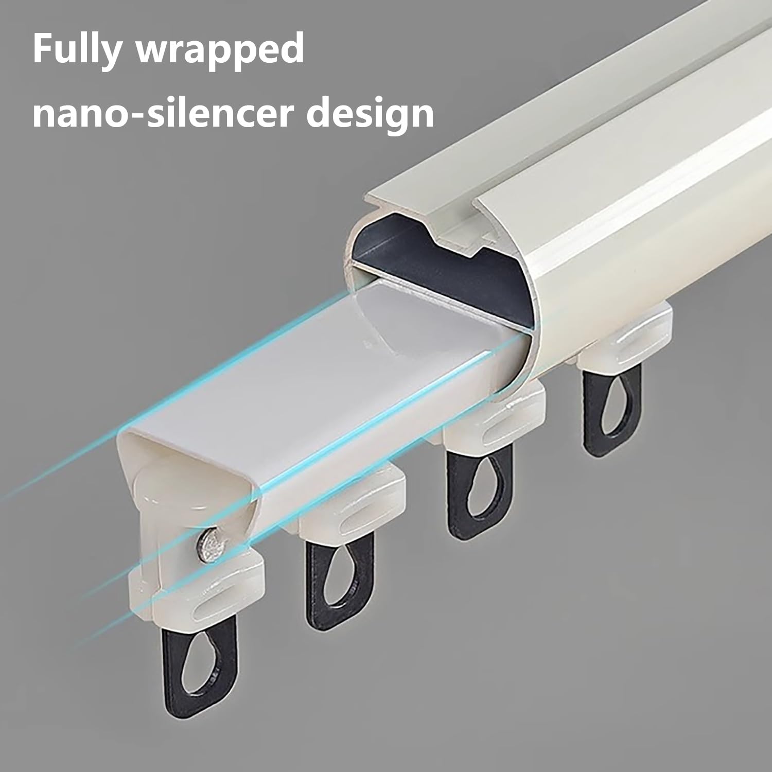 Römische Stange Verdickte Vorhangstange Aluminium Vorhangschiene gardinenschiene 1 läufig Wandvorhangschiene Inkl. Befestigungsmaterial for Fenster Balkon Büros(Black,300cm(9.8ft))